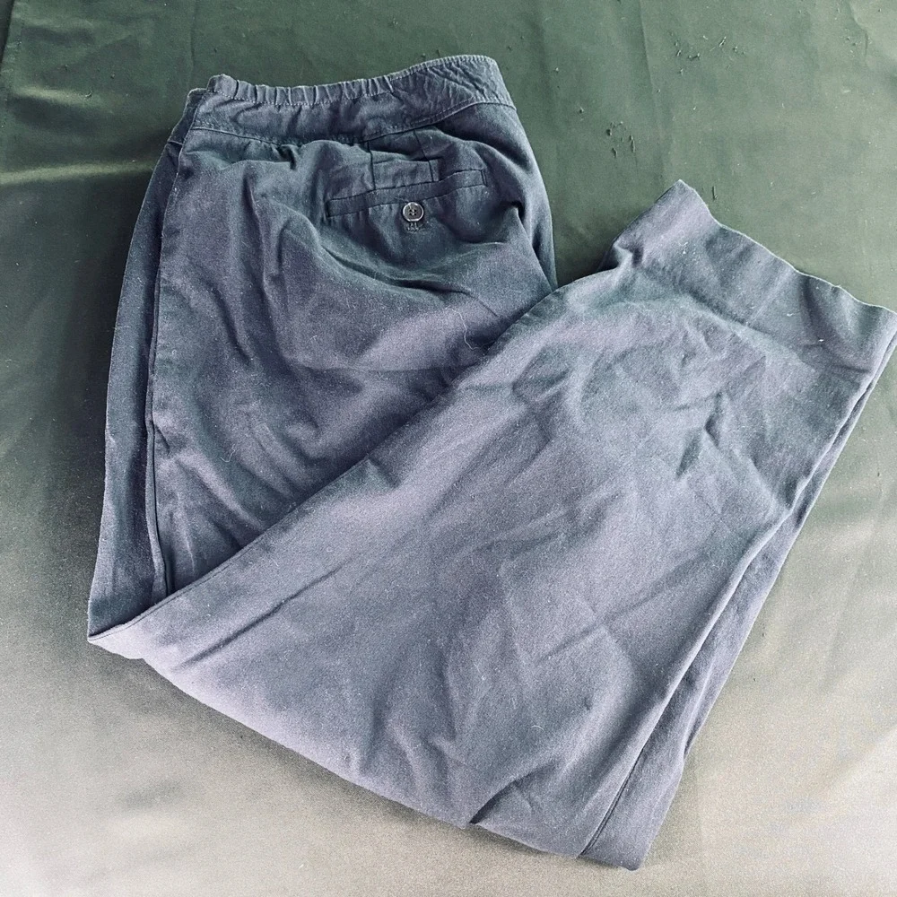 Talbots Hampshire Navy Blue Ankle Pants Womens 16WP Petite Straight Leg